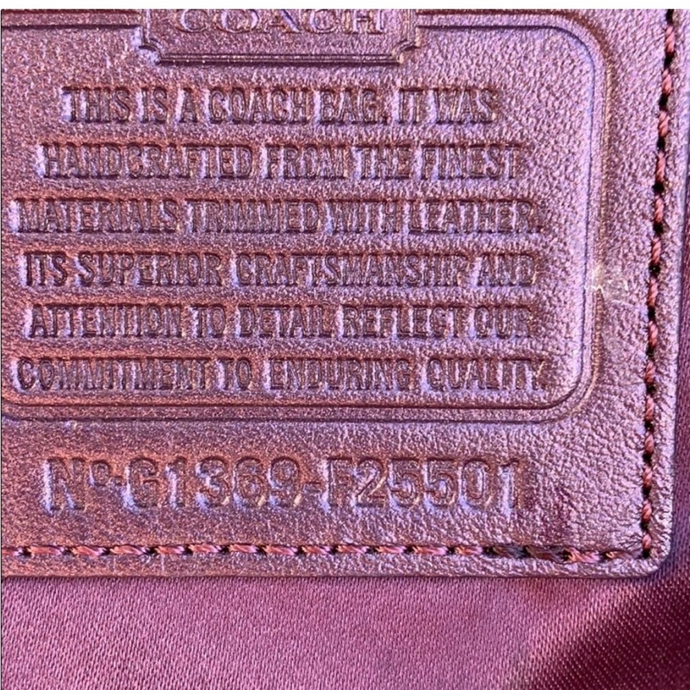 Coach F25501 Carryall plum Shoulder Tote Handbag - Picture 4 of 7